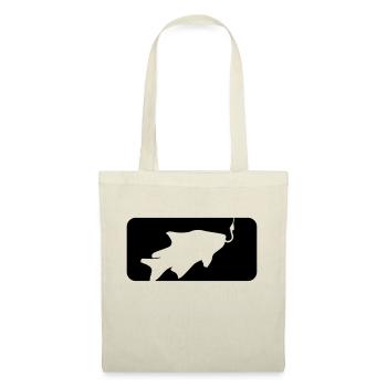 button sport logo caught fish fishing swim - Tote Bag - red - Front