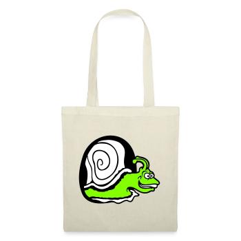 snail peeks hole wall mouse hole funny silly - Tote Bag - red - Front