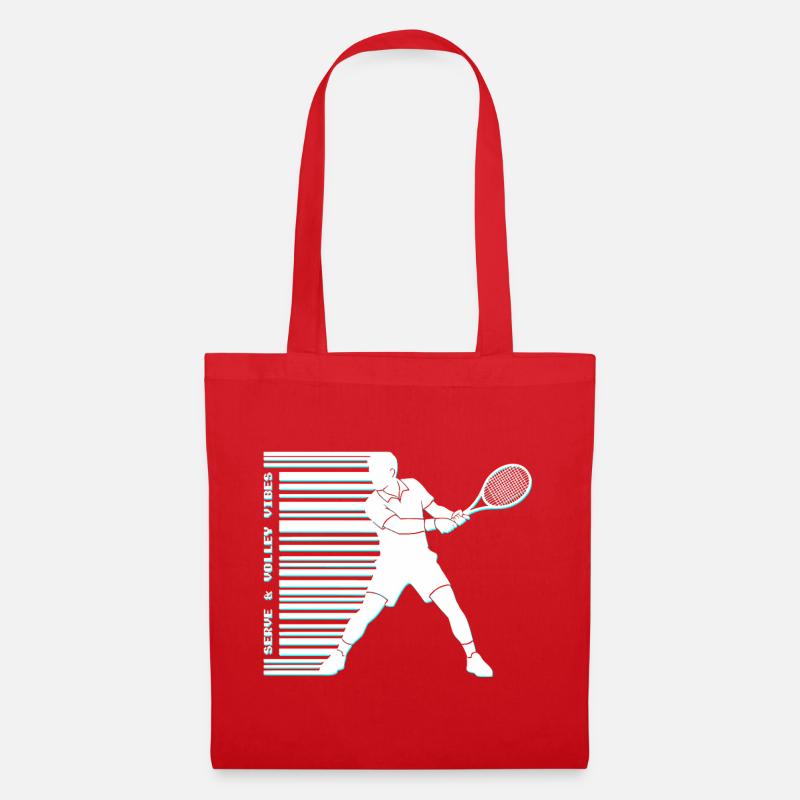Tennis Glitch Barcode Sweat à capuche - Sac en tissu - rouge