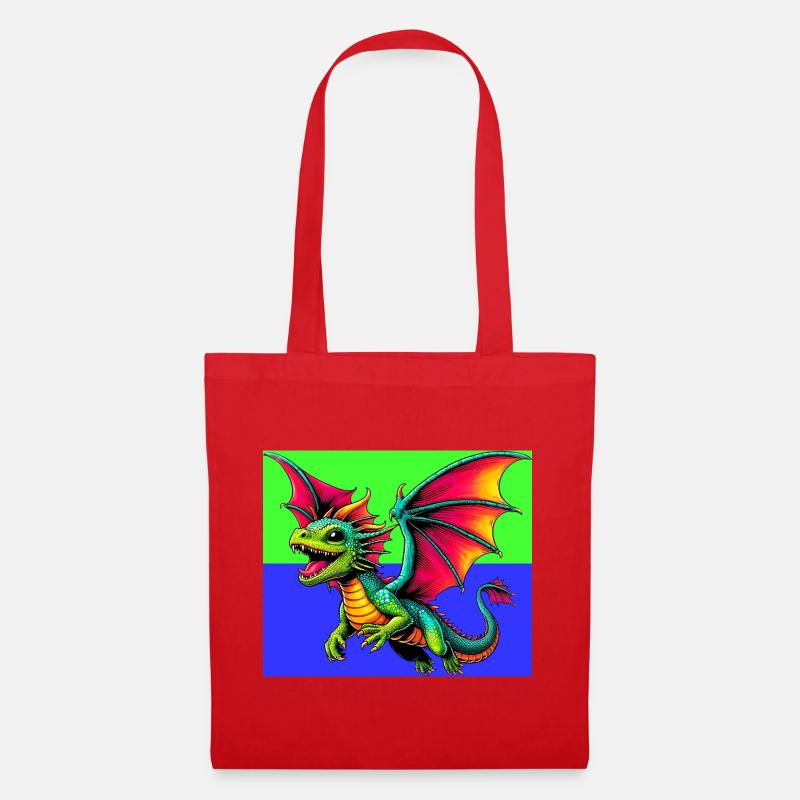 Drache - Stoffbeutel - Rot