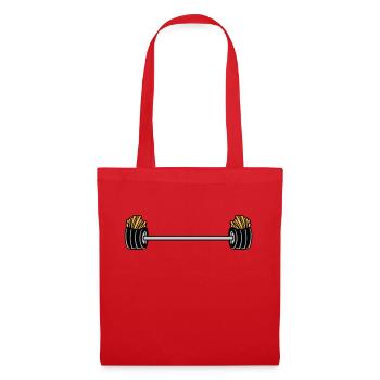 Haltérophilie Français Fries Bodybuilder - Sac en tissu - rouge - Devant