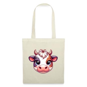 Vache - Sac en tissu - rouge - Devant