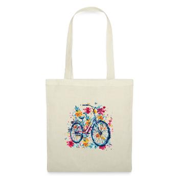 Bicycle with flowers - Tote Bag - red - Front