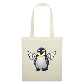 Ange pingouin mignon avec des ailes oiseau de dessin animé - Sac en tissu - rouge - Devant