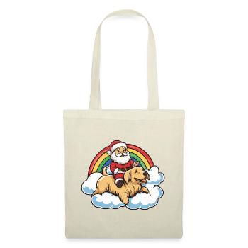 Golden Retriever Dog Santa Claus - Tote Bag - red - Front
