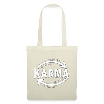 Karma - Minimalist Statement Design - Tote Bag - red - Front