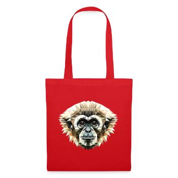 Gibbon Monkey Whitehand Gibbon Monkey Cute Lar Gibbons - Tote Bag - red - Front