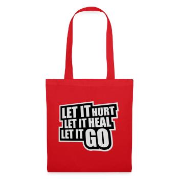Let It Hurt Let It Heal Let It Go Inspirational - Tote Bag - red - Front