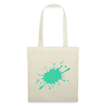 Éclaboussures de peinture turquoise - Sac en tissu - rouge - Devant