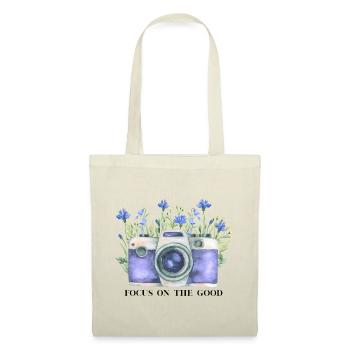 Watercolor Camera with Floral Wreath - Tote Bag - red - Front