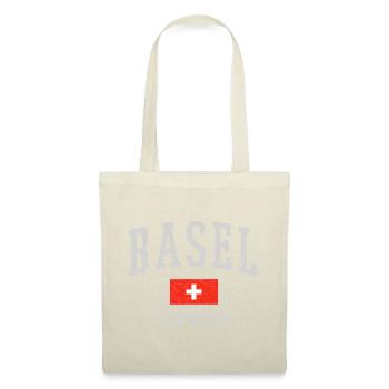 Basel Schweiz Emblem Druck - Stoffbeutel - Rot - Vorne