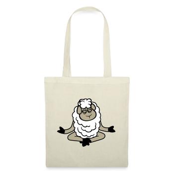 Sheep Relaxed Peaceful Yoga Lotus Meditation - Tote Bag - red - Front
