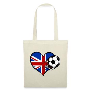 Great Britain Flag Football with Heart - Tote Bag - red - Front
