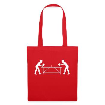 Ping Pong joueur de ping-pong - Sac en tissu - rouge - Devant