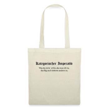 kategorischer Imperativ - Handlungsanweisung Kants - Stoffbeutel - Rot - Vorne