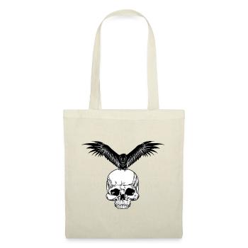Skull with crow - Tote Bag - red - Front