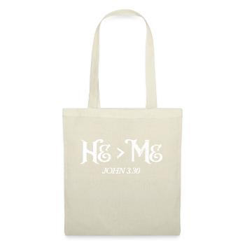 He Is Greater Than Me I John 3:30 Christian Gift - Tote Bag - red - Front