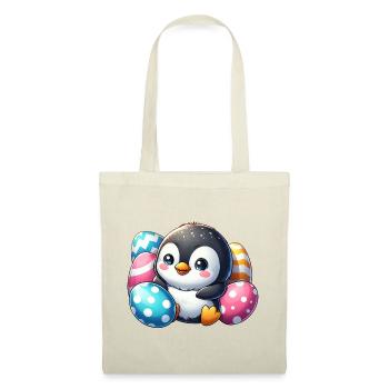 Mignon Pingouin Pâques Dessin animé Enfants - Sac en tissu - rouge - Devant