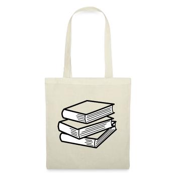Pile de livres - Sac en tissu - rouge - Devant