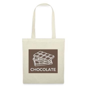 Schokolade Chocolate Linienkunst - Stoffbeutel - Rot - Vorne