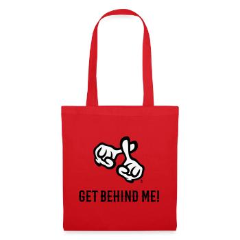 Mets-toi derrière moi ! (Croix / Bible / Religion / 2C) - Sac en tissu - rouge - Devant