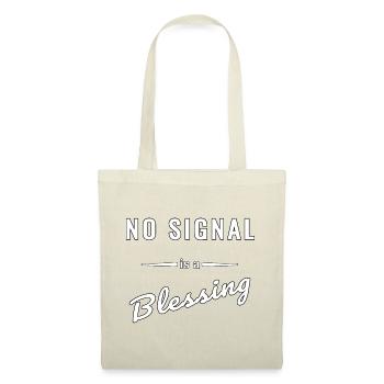 No Signal is a Blessing – Spruch - Stoffbeutel - Rot - Vorne