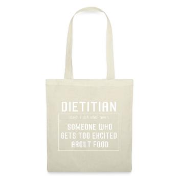 Définition du diététicien diététique - Sac en tissu - rouge - Devant