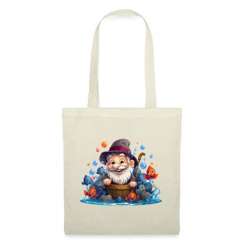 Cheerful fisherman with colorful fish - Tote Bag - red - Front