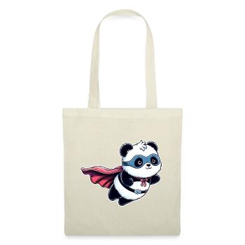 Panda Bär Helden Bärchen Superhelden Teddy - Stoffbeutel - Rot - Vorne
