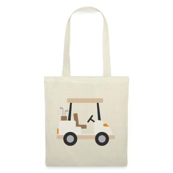 Beige Golf Cart - Tote Bag - red - Front