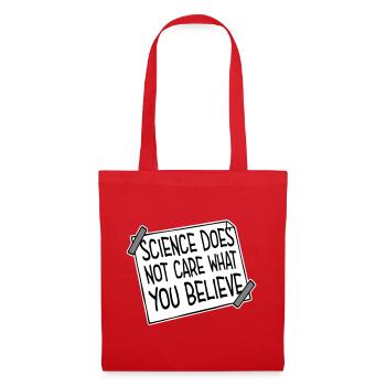 Science Does Not Care What You Believe Facts Logo - Tote Bag - red - Front