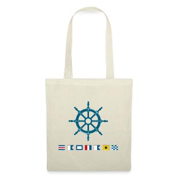 Motif maritime du capitaine Voilier Yacht Boat - Sac en tissu - rouge - Devant