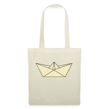 Bateaux en papier - Sac en tissu - rouge - Devant