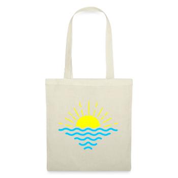 Coucher de soleil vagues bleues - Sac en tissu - rouge - Devant