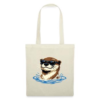 Loutre Froide Otter avec lunettes de soleil - Sac en tissu - rouge - Devant