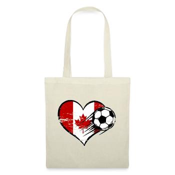 Canada Flag Soccer avec Cœur - Sac en tissu - rouge - Devant