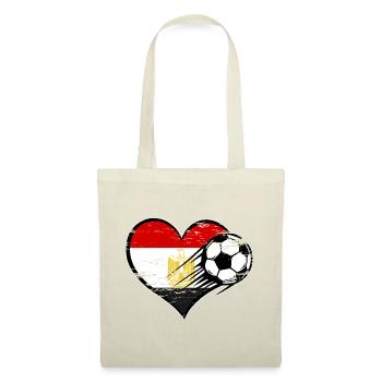 Egypt flag football with heart used - Tote Bag - red - Front