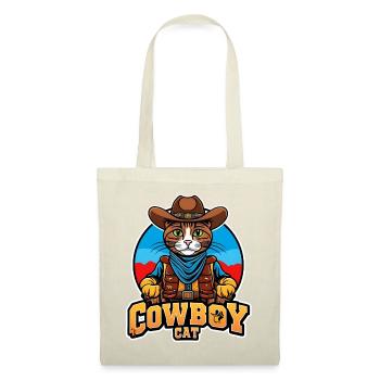 chat, chat cowboy, country - Sac en tissu - rouge - Devant