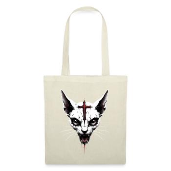 Sphynx Cat Gothic Cross Sinister Occult Satanic - Tote Bag - red - Front