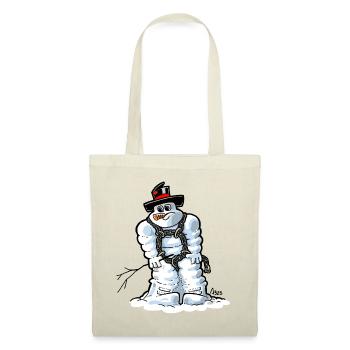 1421-michel-im-schnee - Stoffbeutel - Rot - Vorne