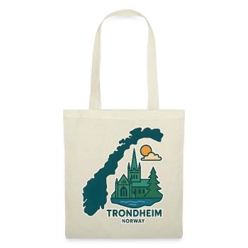 Trondheim city skyline - Tote Bag - red - Front