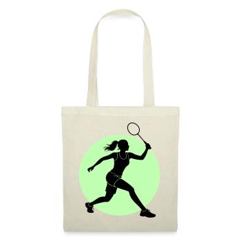 Badminton Spielerin Vorhand - Stoffbeutel - Rot - Vorne