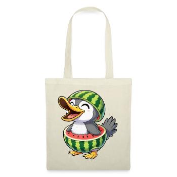 Cute Cartoon Duck Penguin Bird Melon Summer Joy - Tote Bag - red - Front