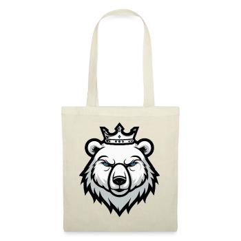 Portrait d’ours polaire Couronne tête d’ours polaire - Sac en tissu - rouge - Devant