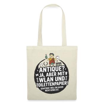 Antike WLAN Toilettenpapier Humor - Stoffbeutel - Rot - Vorne