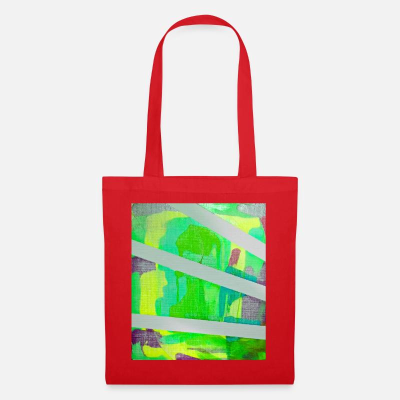 Neon Kaleido Abstract - Tote Bag - red