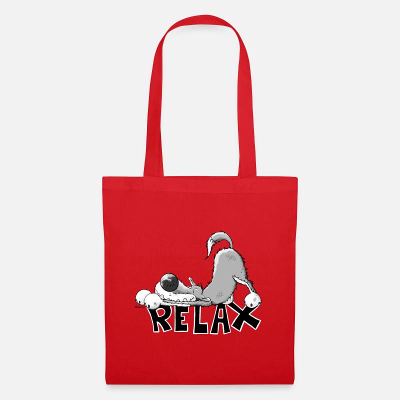 Relax Wolf - Stoffbeutel - Rot