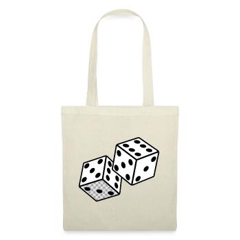 Dés - Conception de casino de jeu - Sac en tissu - rouge - Devant