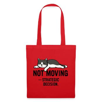 T-shirt Lazy cat – Not moving - Sac en tissu - rouge - Devant