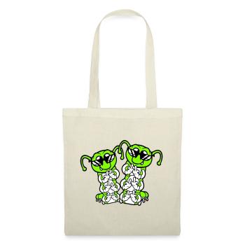 2 Caterpillar Middle Finger Insult Sunglasses Team - Tote Bag - red - Front